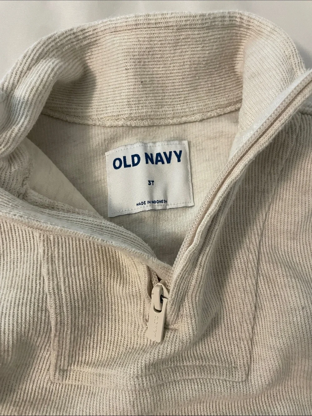 Old Navy Cream Half-Zip Knit Pullover